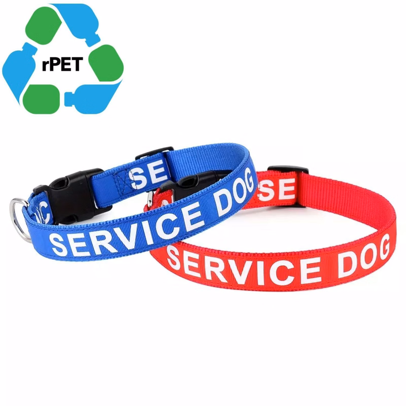 1"W x 26"L Eco-friendly rPET Polyester Pet Collar w/ Buckle Release