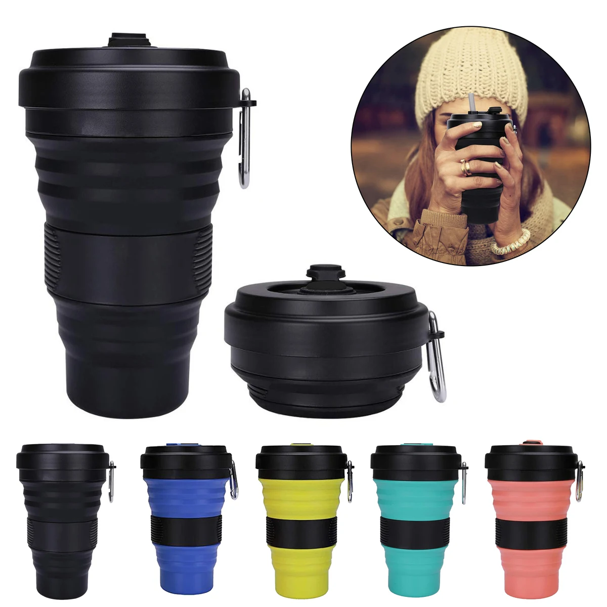 18oz Collapsible Travel Cup 1