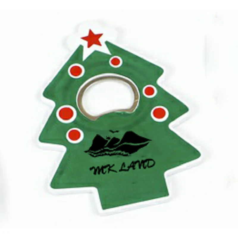 4" Christmas Tree Shape Magnets Bottle Opener 1