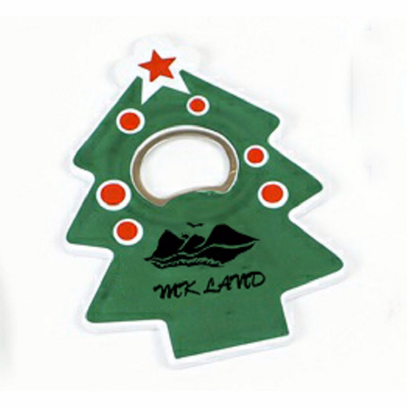 4" Christmas Tree Shape Magnets Bottle Opener
