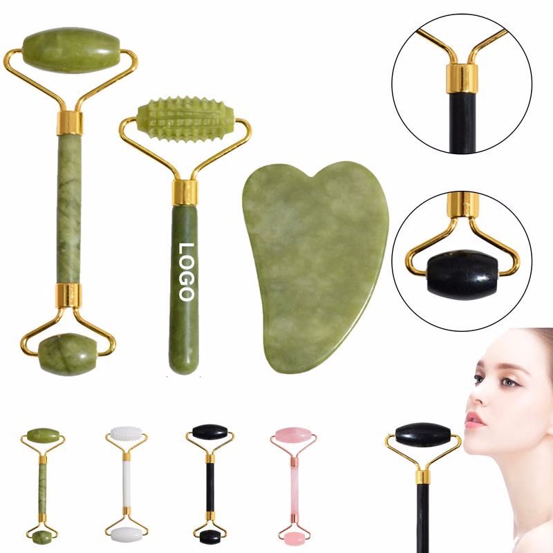 Gua Sha & Jade Roller for Face Set