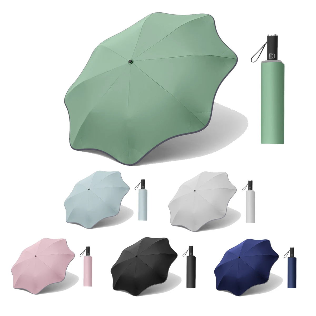 Rounded Automatic Folding Umbrellas 1