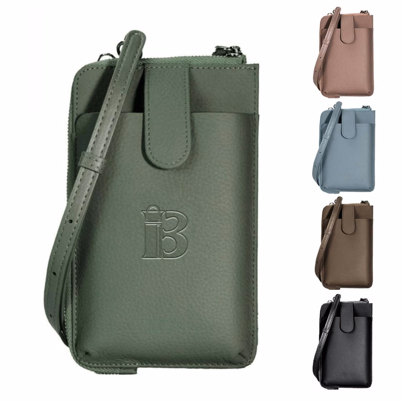 Genuine Leather Diagonal Cell Phone Bag
