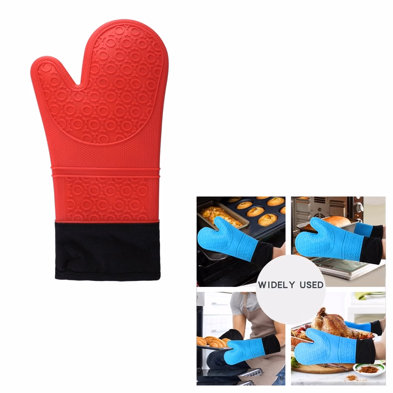 Silicone Oven Mitt With Cotton Lining