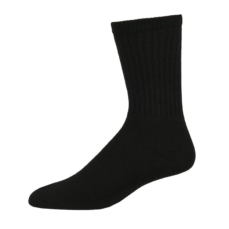 Kids' Crew Sports Socks - Black Size 4-6 1
