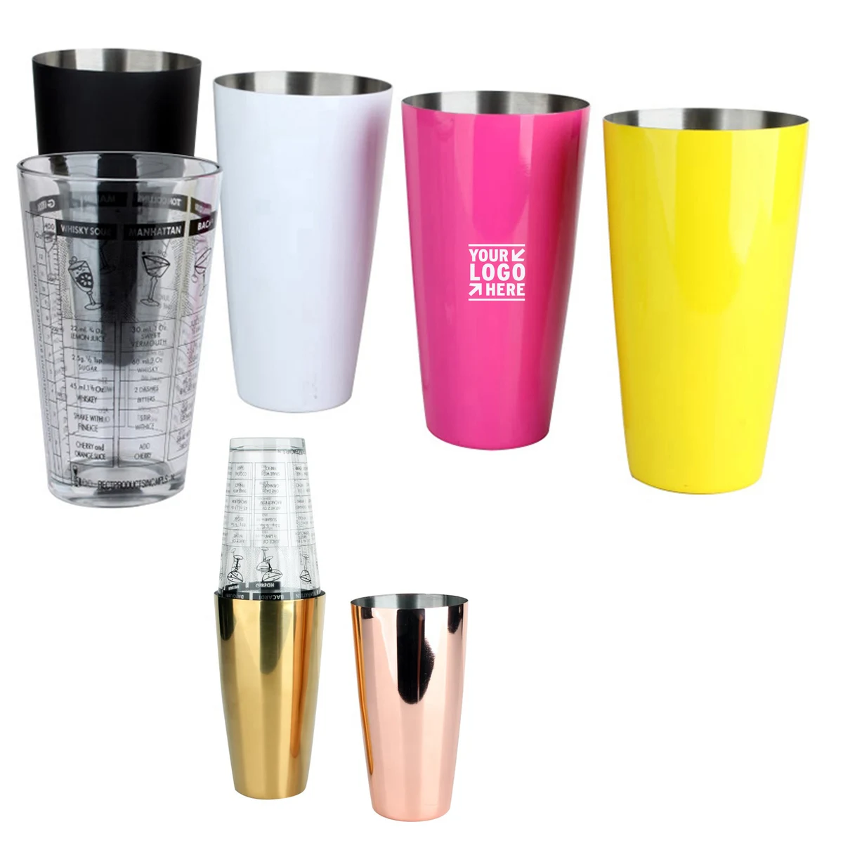 Stainless Steel Cocktail Glass Boston Martini Shaker 1