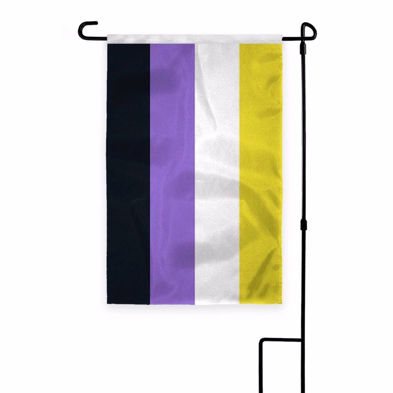 12" x 18" 1ply Nylon Non-Binary Pride Deluxe Garden Flag
