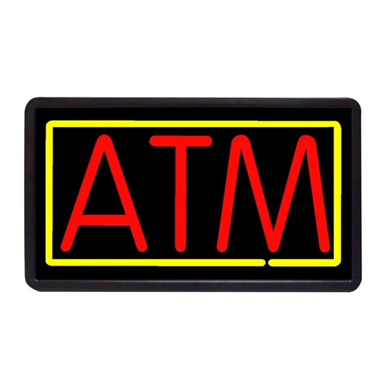 ATM 13" x 24" Simulated Neon Sign 1