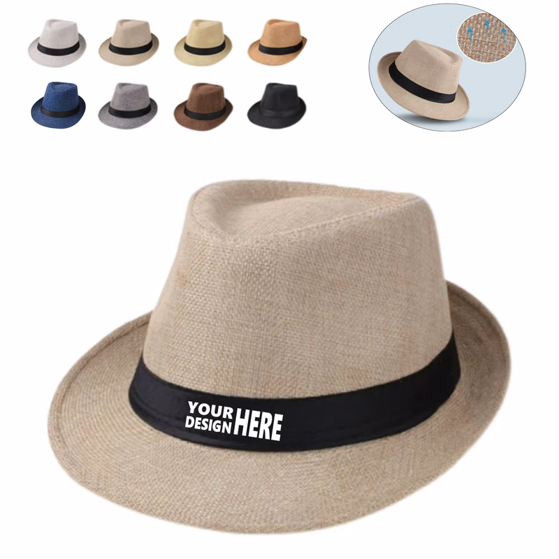 Genuine Straw Fedora – Natural Tone