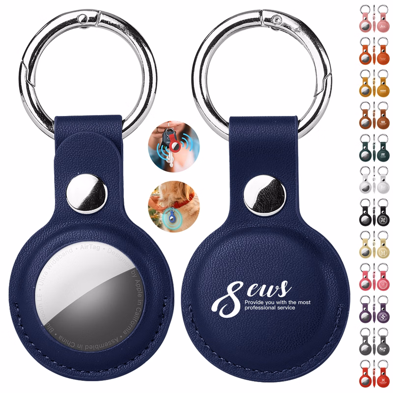 PU Tracker Holder Protective Case Cover With Keychain