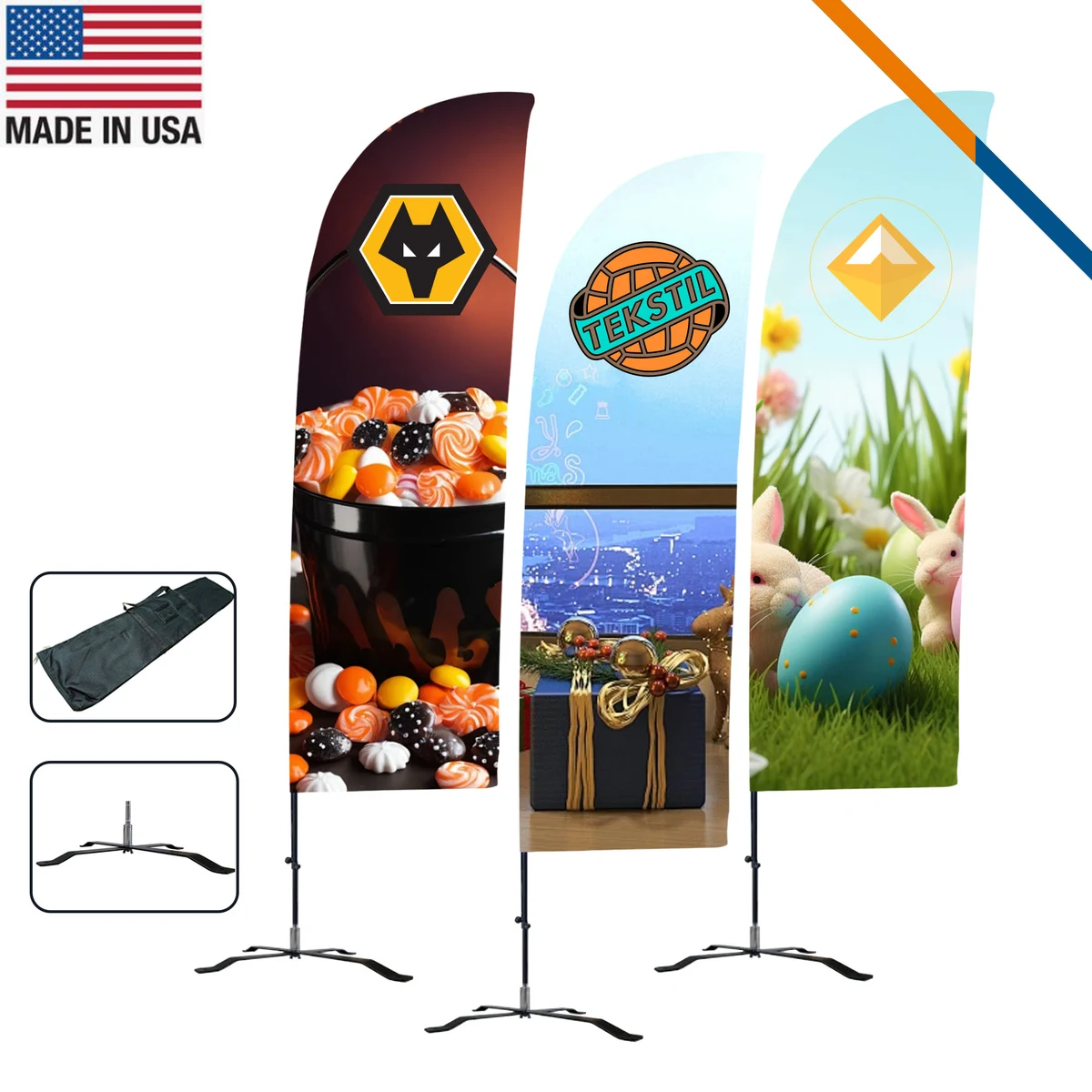 9' Ketie Double-Sided Straight Flag 1