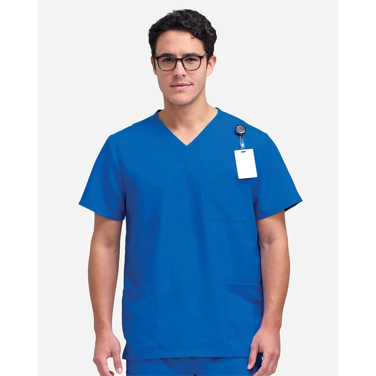 Men's V-Neck 3 Pocket Scrub Top - HMB002 1
