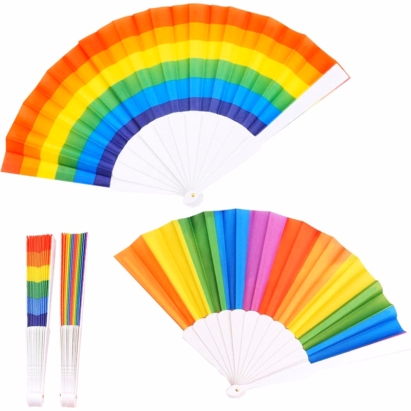 Customizable Rainbow Collapsible Handfan