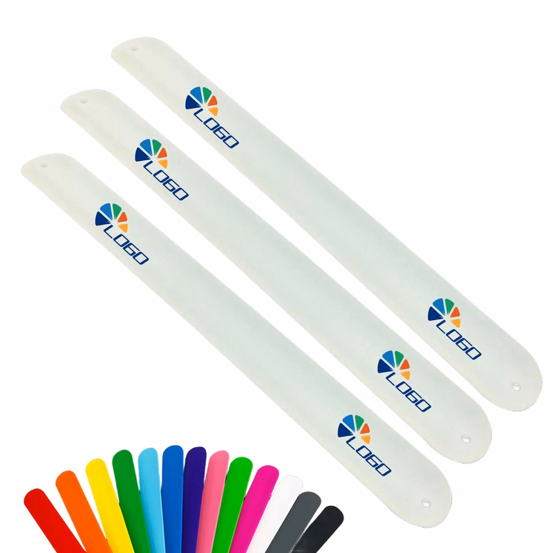 MOQ 20pcs Bulk Silicone Slap Bracelet