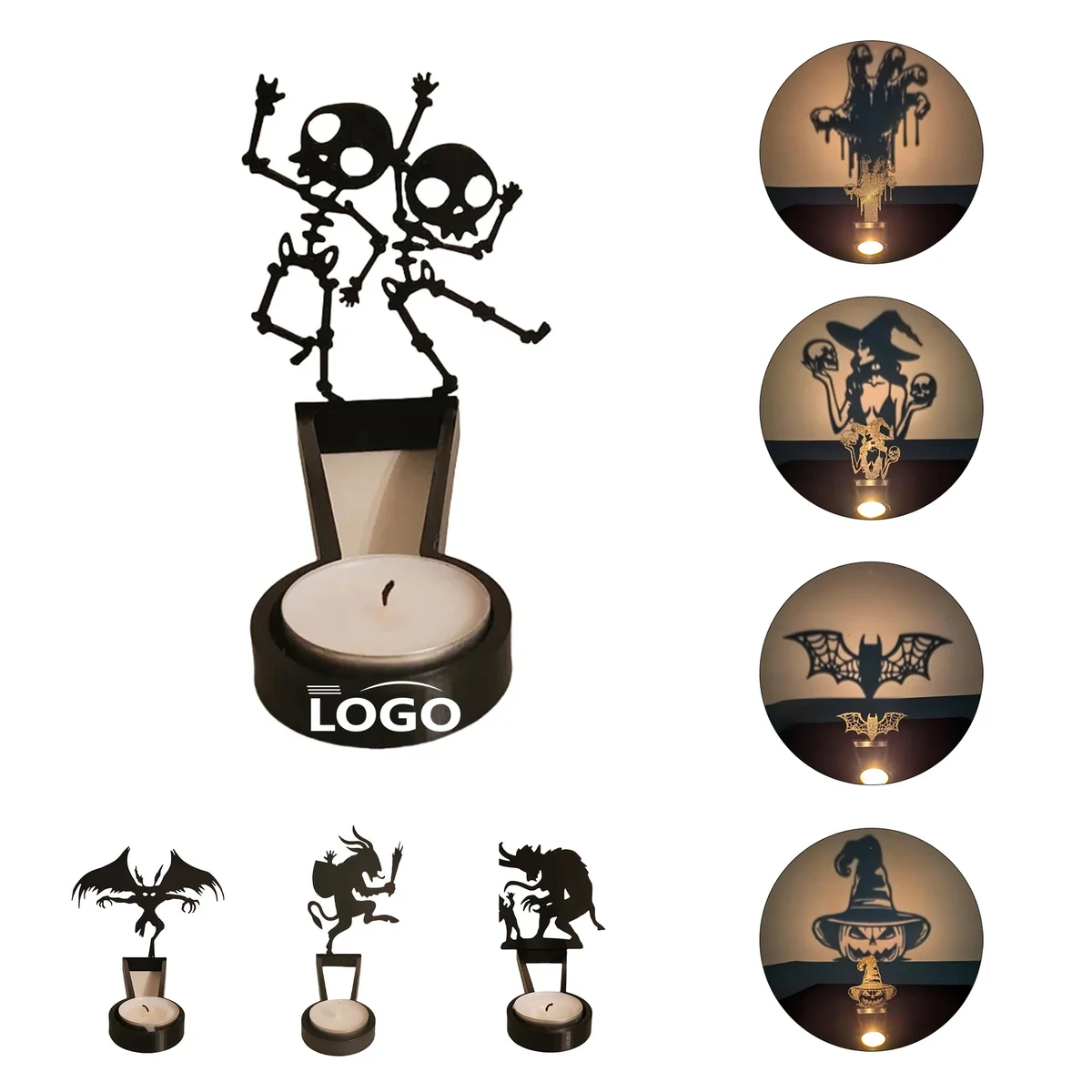 Halloween Desktop Decorations Candle Holders 1