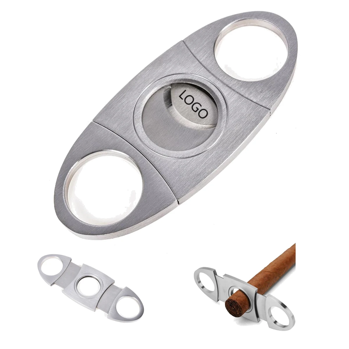 Silver Stainless Steel Cigar Cutter MOQ 50 1
