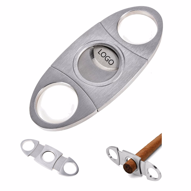 Silver Stainless Steel Cigar Cutter MOQ 50