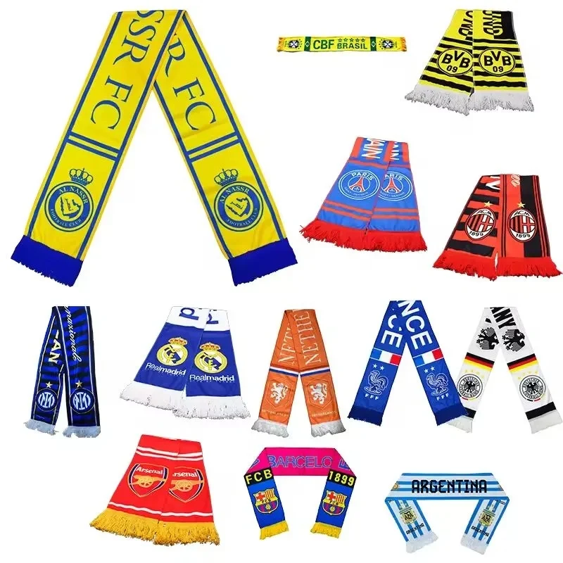 Acrylic Knitted Stadium Sports Scarf With Fringe 1