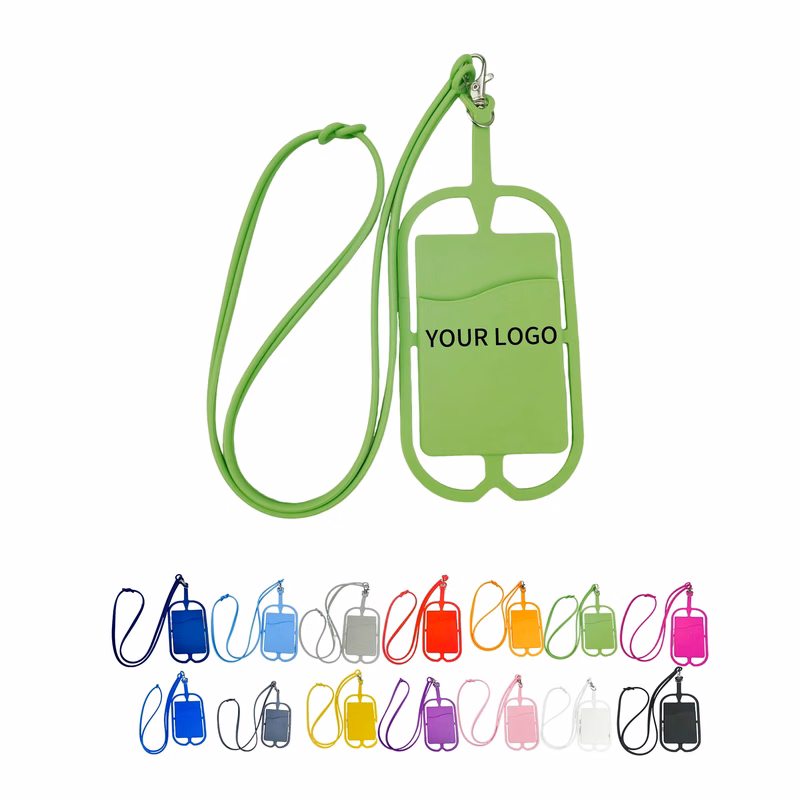 Silicone Phone Lanyard Card Holder Pocket