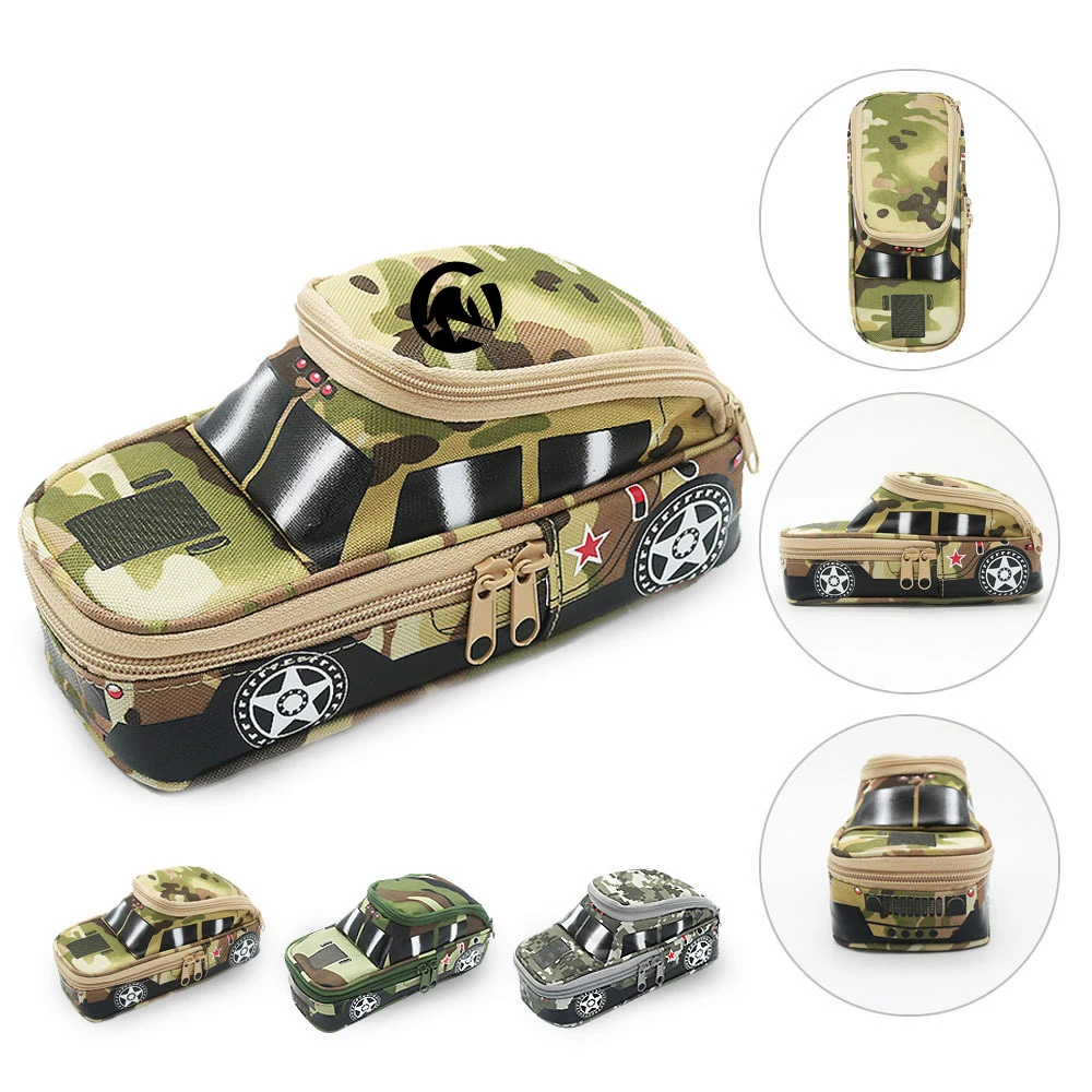 Camouflage Car shape Large Capacity Pencil Pouch Case 1