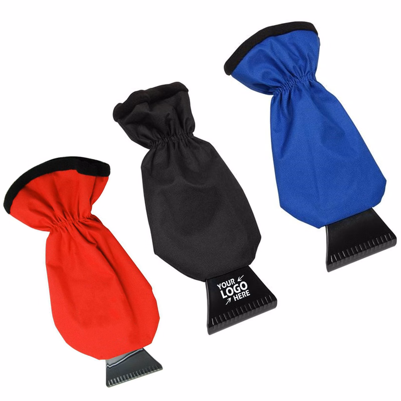 Ice Scraper Glove with Elastic Cord