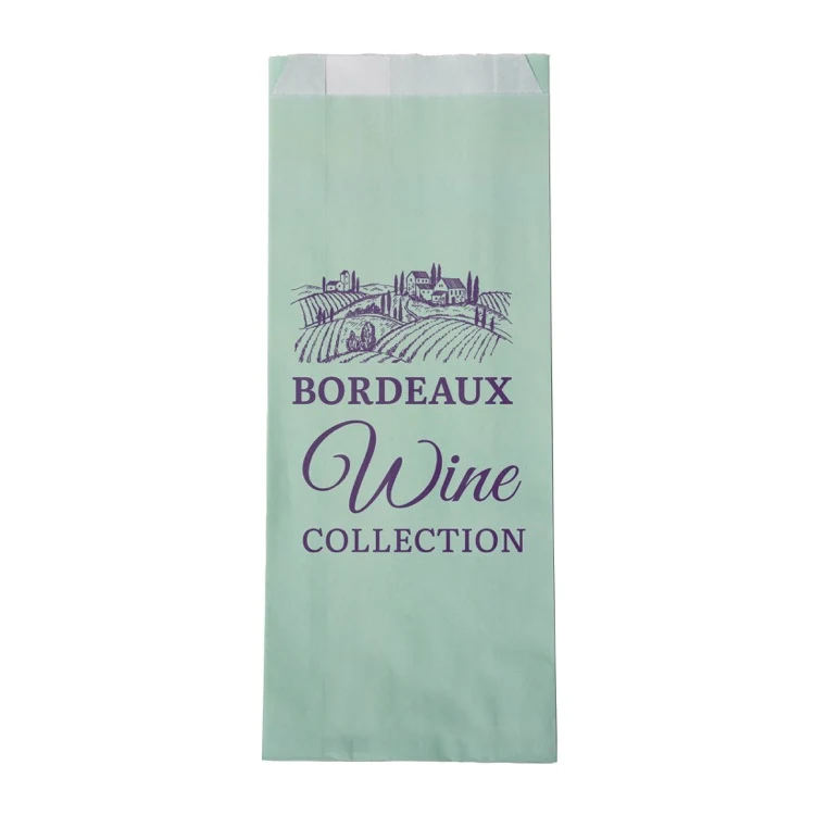 One-color Colored Paper Bag Green (5" x 12" x 2") 1