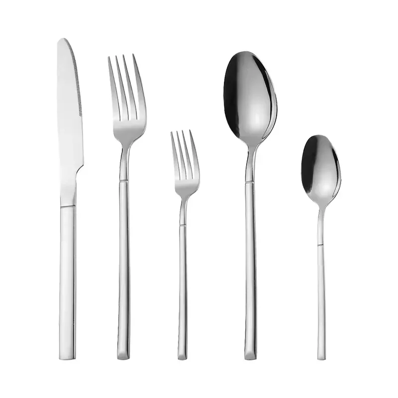 5-Piece Silverware Luxury Cutlery Set Knife Fork Spoon 1