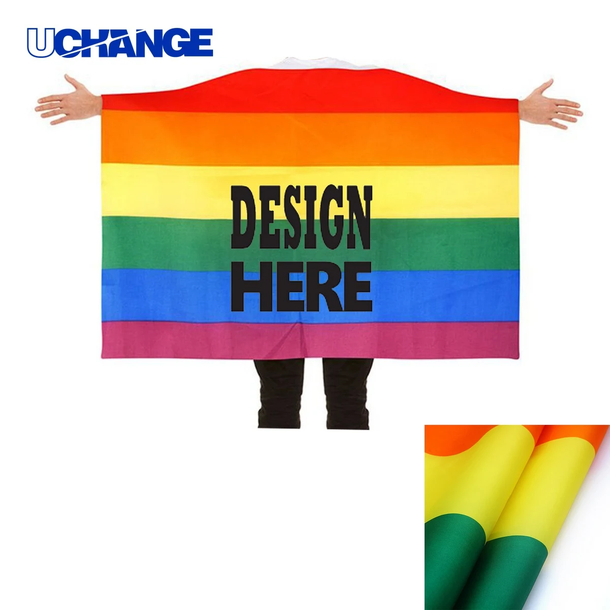 Gay Pride Rainbow Flag Cape for Events 1
