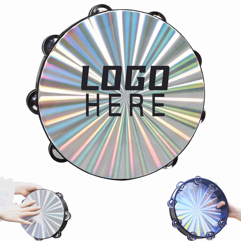 10" Laser Faced Tambourine MOQ50pcs