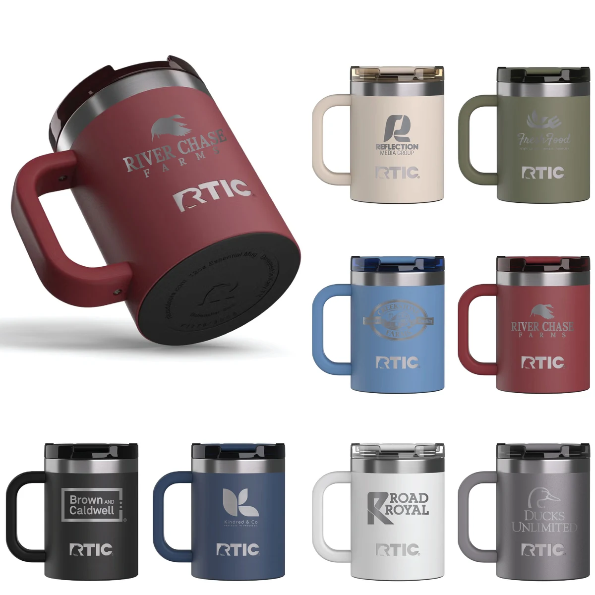 RTIC 12oz Stainless Steel Ceramic-Lined Essential Coffee Mugs 1