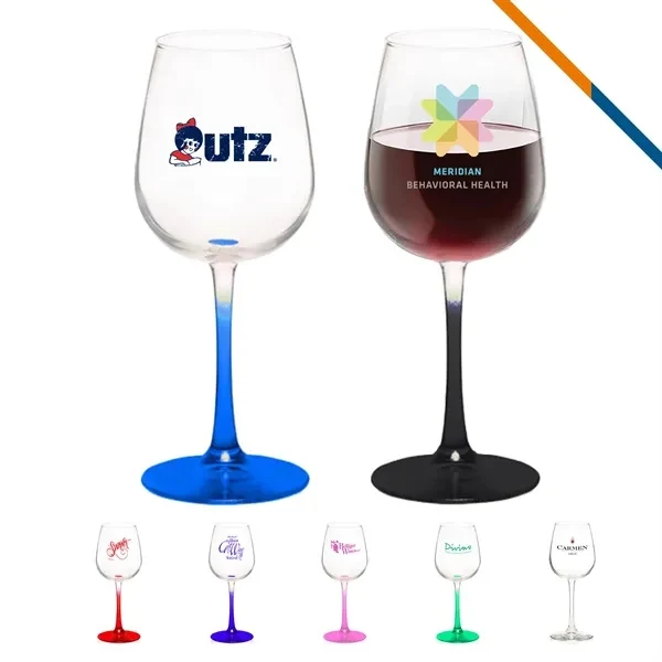 Custom 12 oz Premium Glass Wine Glasses with Long Stem — Elegant Corporate Event Ware 1