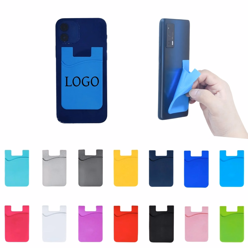 Glue-Free Silicone Mobile Phone Wallet Back Stickers