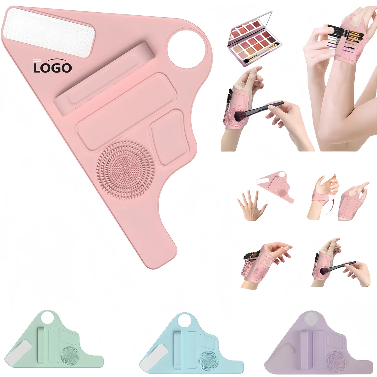 Hand Makeup Mixing Palette with Wrist Strap 1