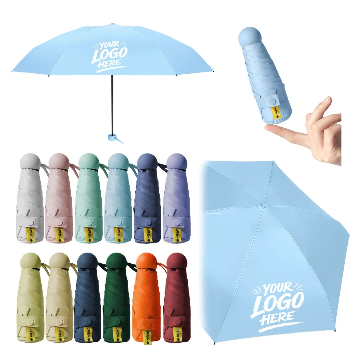 Foldable Capsule Umbrella Pocket UV Rain Sun Cover 1
