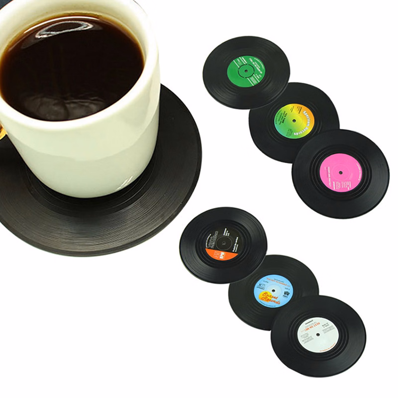 Vinyl Record Disk Coasters
