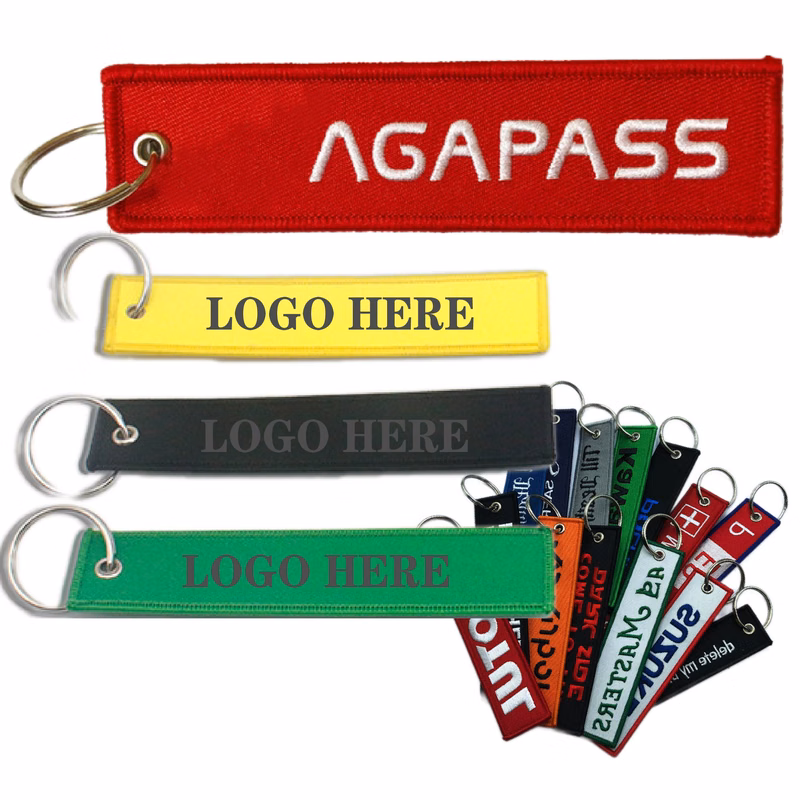 Woven Embroidered Keychain/Tag
