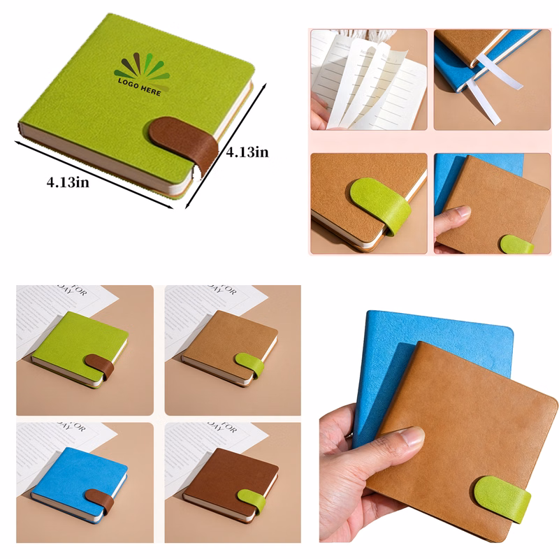 Square Magnetic PU Pocket Notepad