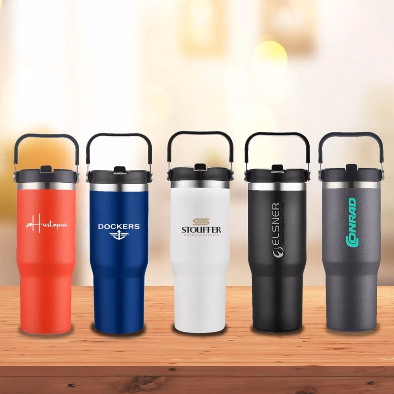 CASPIAN - 30 OZ TRAVEL MUG WITH BUILT-IN CARRIER