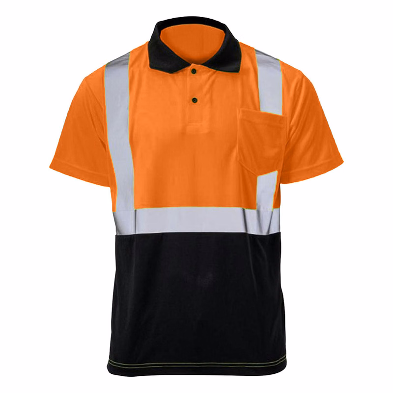 VISIPRO Class 3 Short Sleeve Reflective Front Colorblock Safety Polo - BirdsEye Mesh - ANSI 107-2015