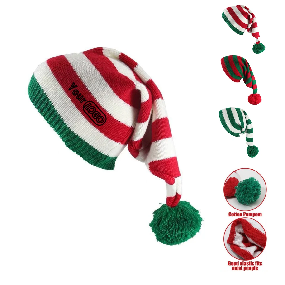 Custom Logo Adult Christmas Festival Knitted Hat 1