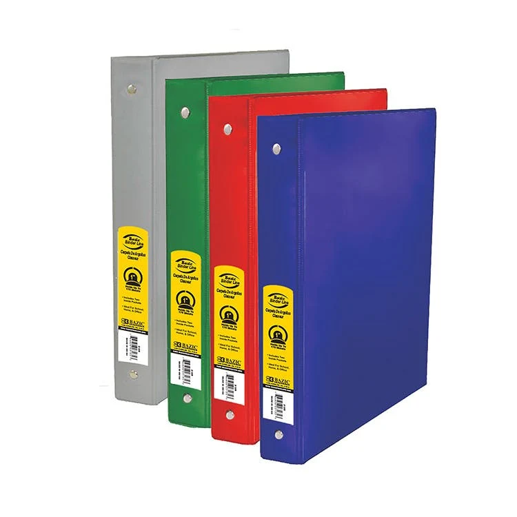 1" 3-Ring Binders - 2-Pockets Assorted Colors 1