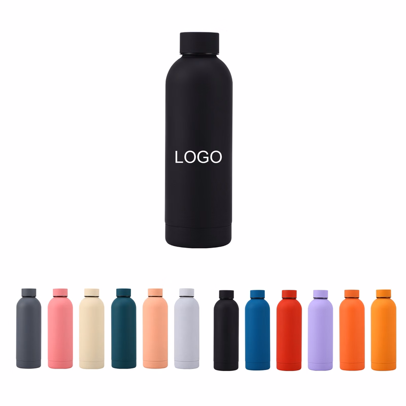 17oz Rubber Painted Stainless Steel Water Bottle