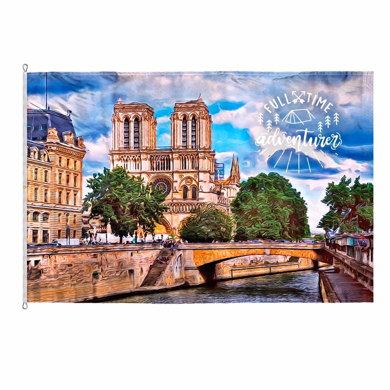 Custom Digitally Printed Flags 8' x 12' 2 Sided Poly