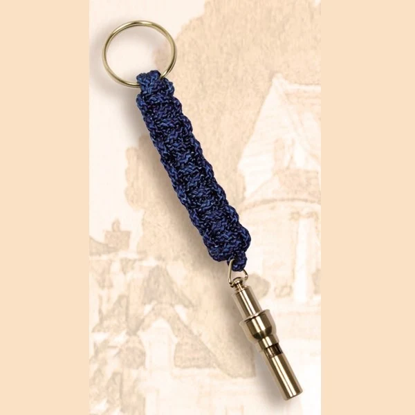 Mini Brass Whistle with Polyester Braided Strap 1