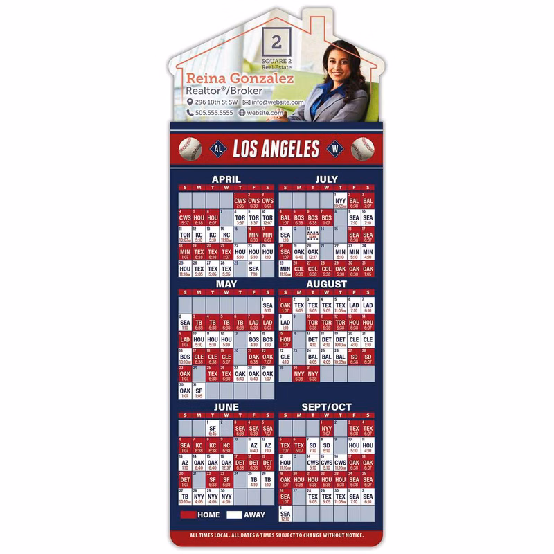 Magna-Card House Shape Magnet - Baseball Schedules (3.5 x 9)