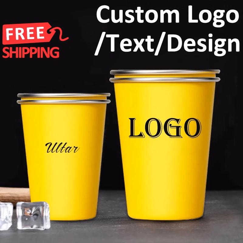 Stackable 304 Stainless Steel Camping Cup Set