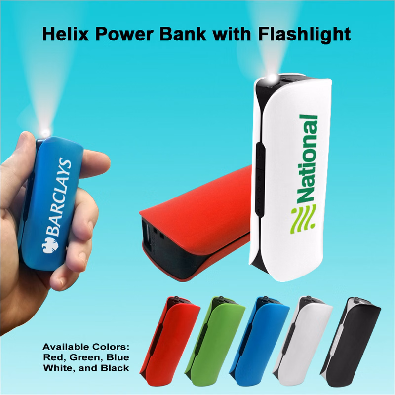 Helix Power Bank with Flashlight - 2600 mAh