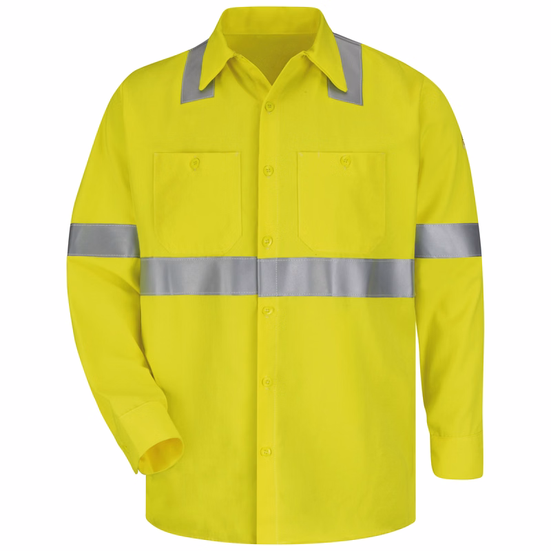 Bulwark® Men's Midweight FR Hi-Visibility Work Shirt