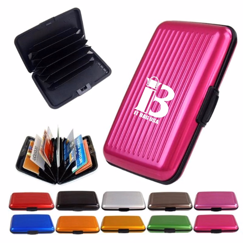 RFID-Blocking Aluminum Colorful Wallet Credit Cards Holder