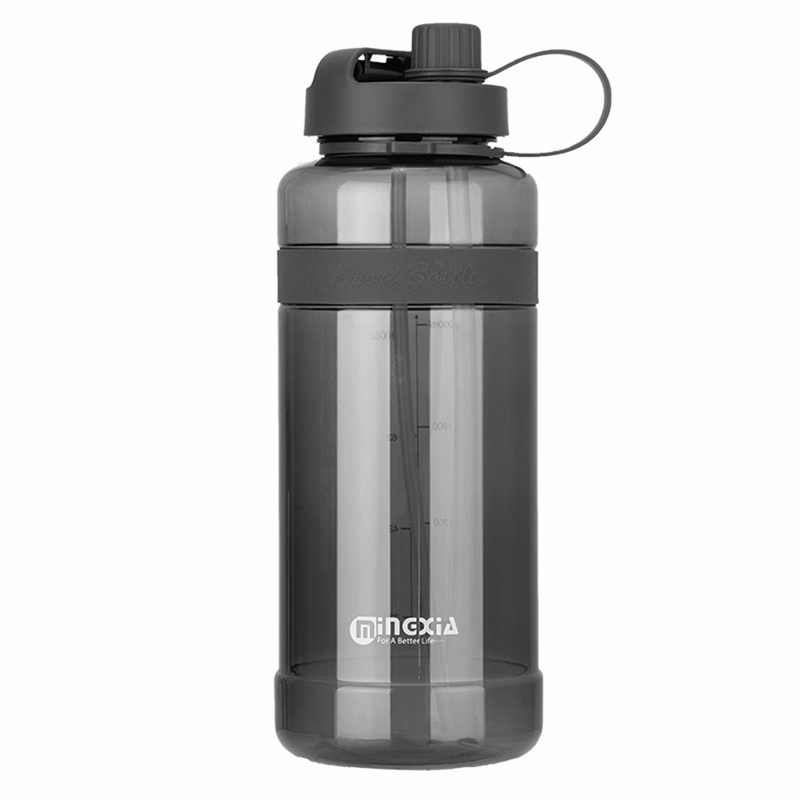 35 Oz Sports Plastic Water Bottle With Straw